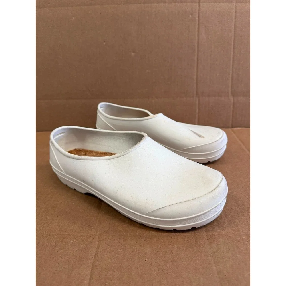 Aime Leon Dore Diner Rubber Utility Clogs Pristine White Mens Size 11/11.5 US